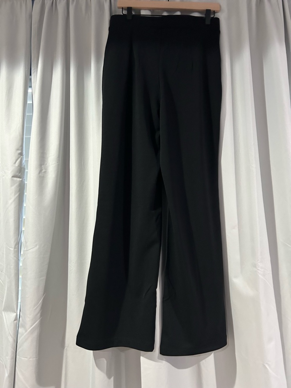 Zara Black Wide-Leg High-Rise Trousers